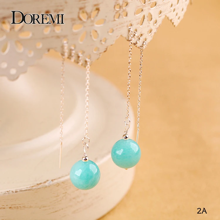 DOREMI 925 пробы Серьги из натурального янтаря