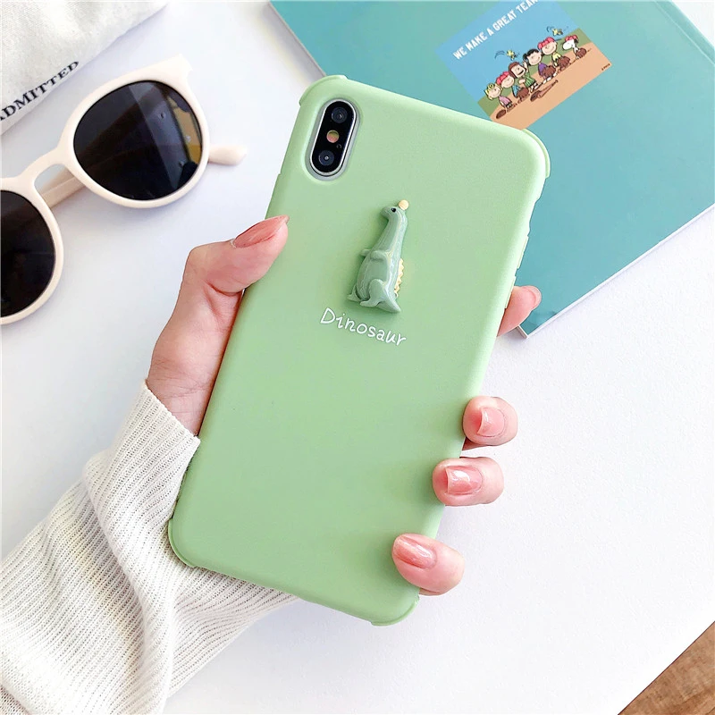 GlamPhoneCase стерео динозавр Кенгуру Чехол для iPhone X XS Max XR Мягкий силиконовый чехол для iPhone 7 8 6 6s Plus чехол