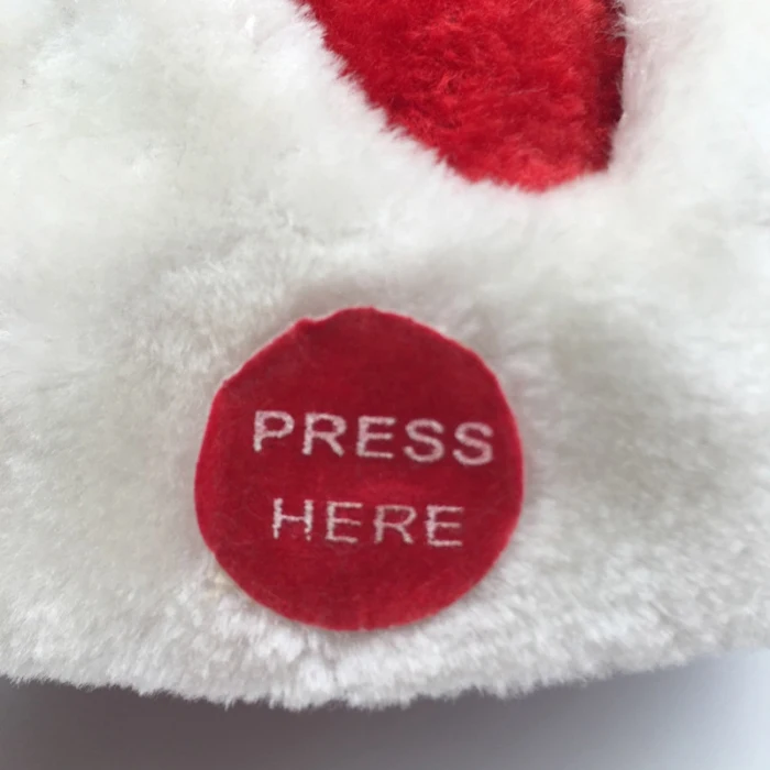 New Arrival Electric Santa Hat Music Swing Cartoon Red Plush Hat Christmas Party Cap