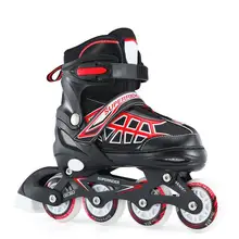 Унисекс повседневное крепление закрытие Ленты один PU TPR Ряд красный, синий 8 ролики лоскутное