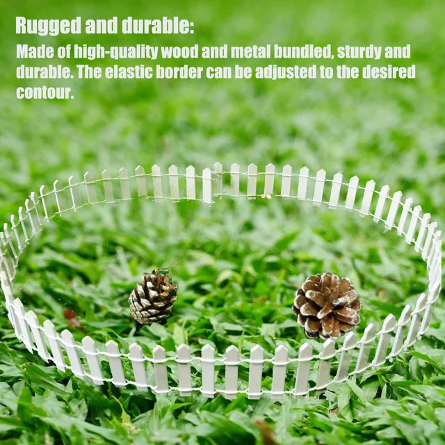 Új 5X90 Cm -Es Barkács Mini Kis Kerítés Gát Fa Kézműves Miniatűr Tündérkert Terrárium Cserepes Pálcái Dekoráció - Image 3