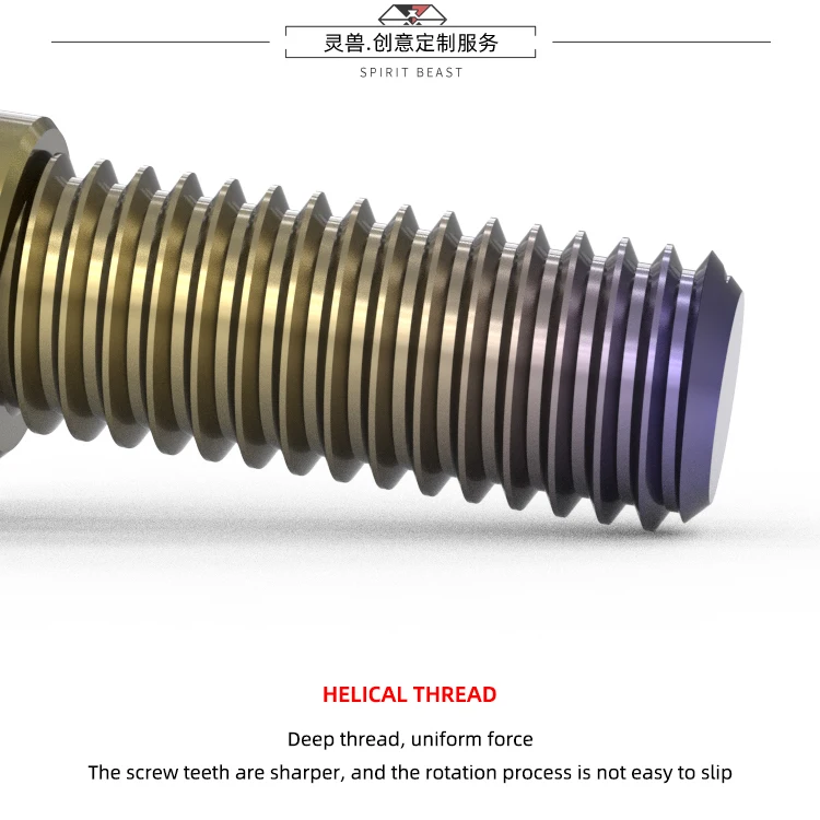 Motorcycle accessories hexagonal screws m8 general titanium alloy screws color personalized car styling motocross spirit beast
