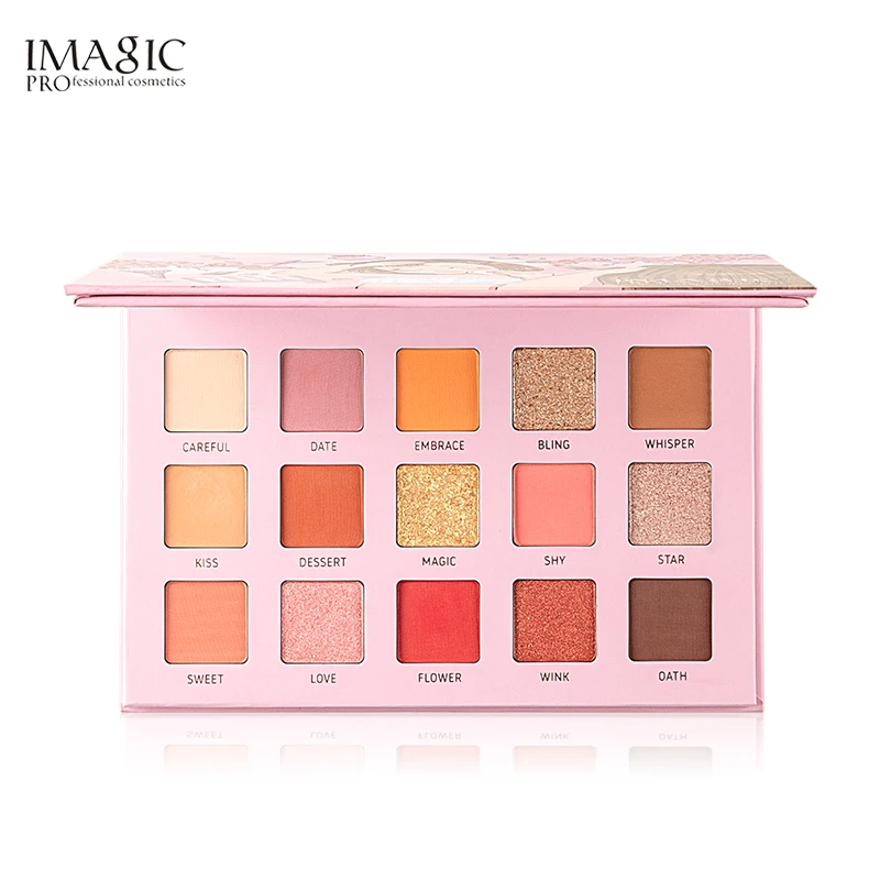 Тени для век imagic Palette Matte Shimmer 15 цветов Высокая пигментная блестящая пудра матовая палитра De Maquiagem для женской косметики