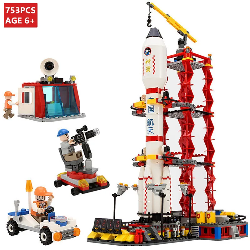 

City Spaceport Space Shuttle Launch Center Building Blocks Sets LegoINGLs Technic Juguetes Lepinblocks Bricks Toys For Children