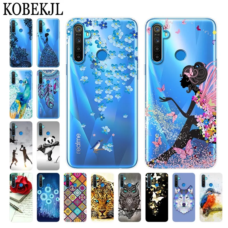 For Realme 5i Case Cartoon TPU Silicone 