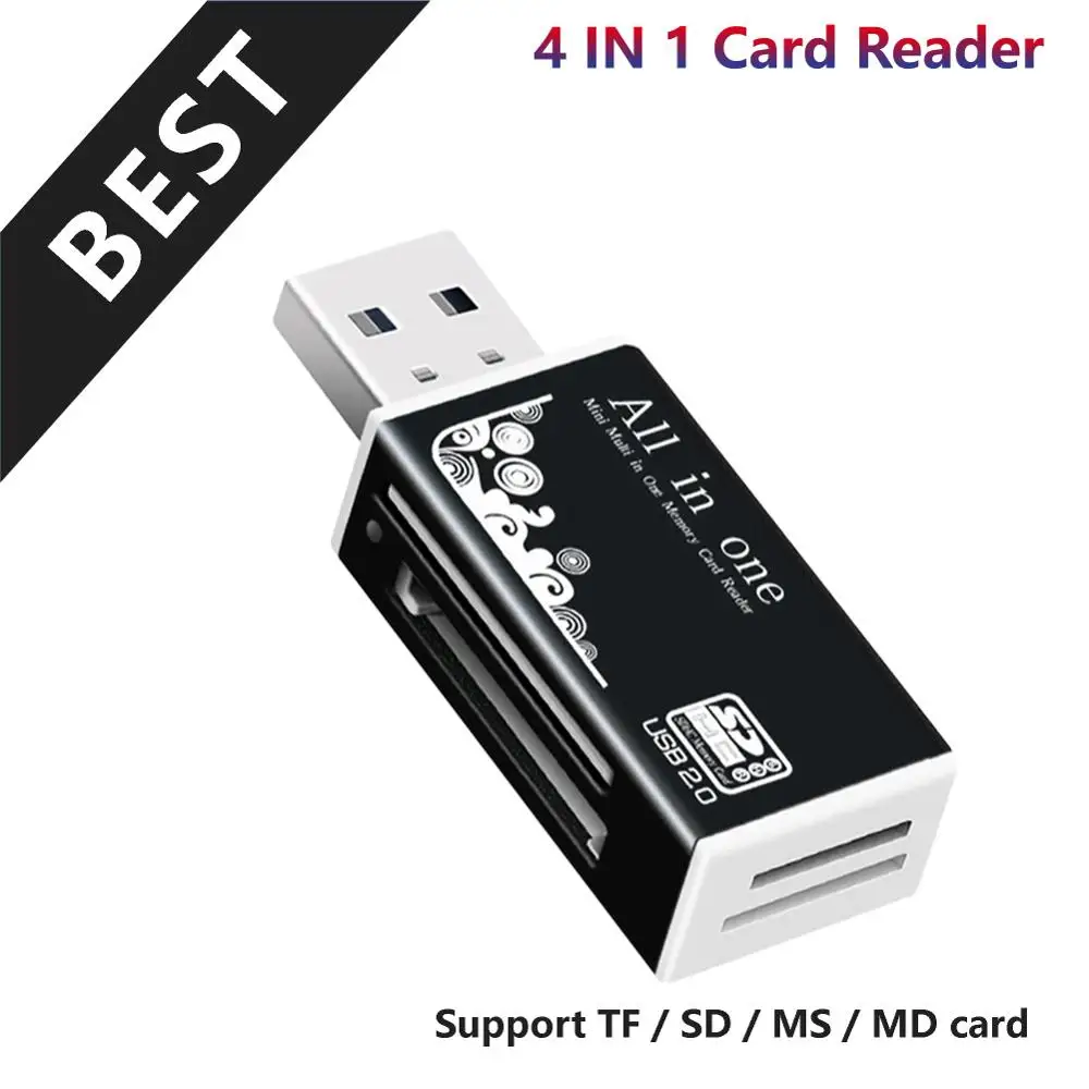 Все в одном кардридер USB 2 0 SD адаптер Поддержка TF CF Mini SDHC MMC MS|Картридеры| |