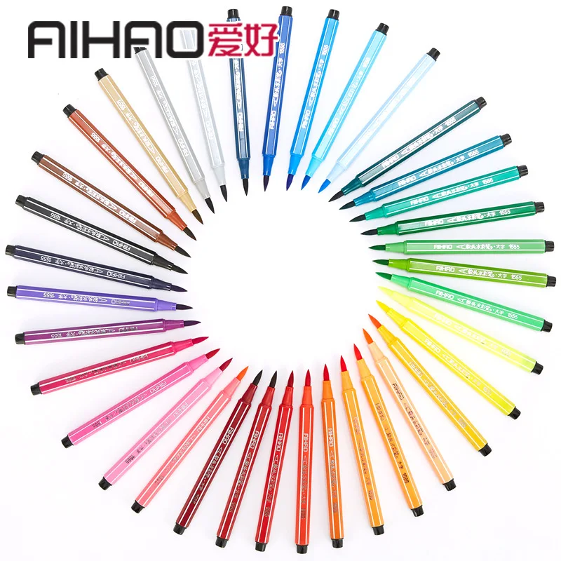 Aihao канцелярские принадлежности Мягкая головка вода карандаш для студентов-моющий Мягкая головка карандаш для детского сада граффити 1555