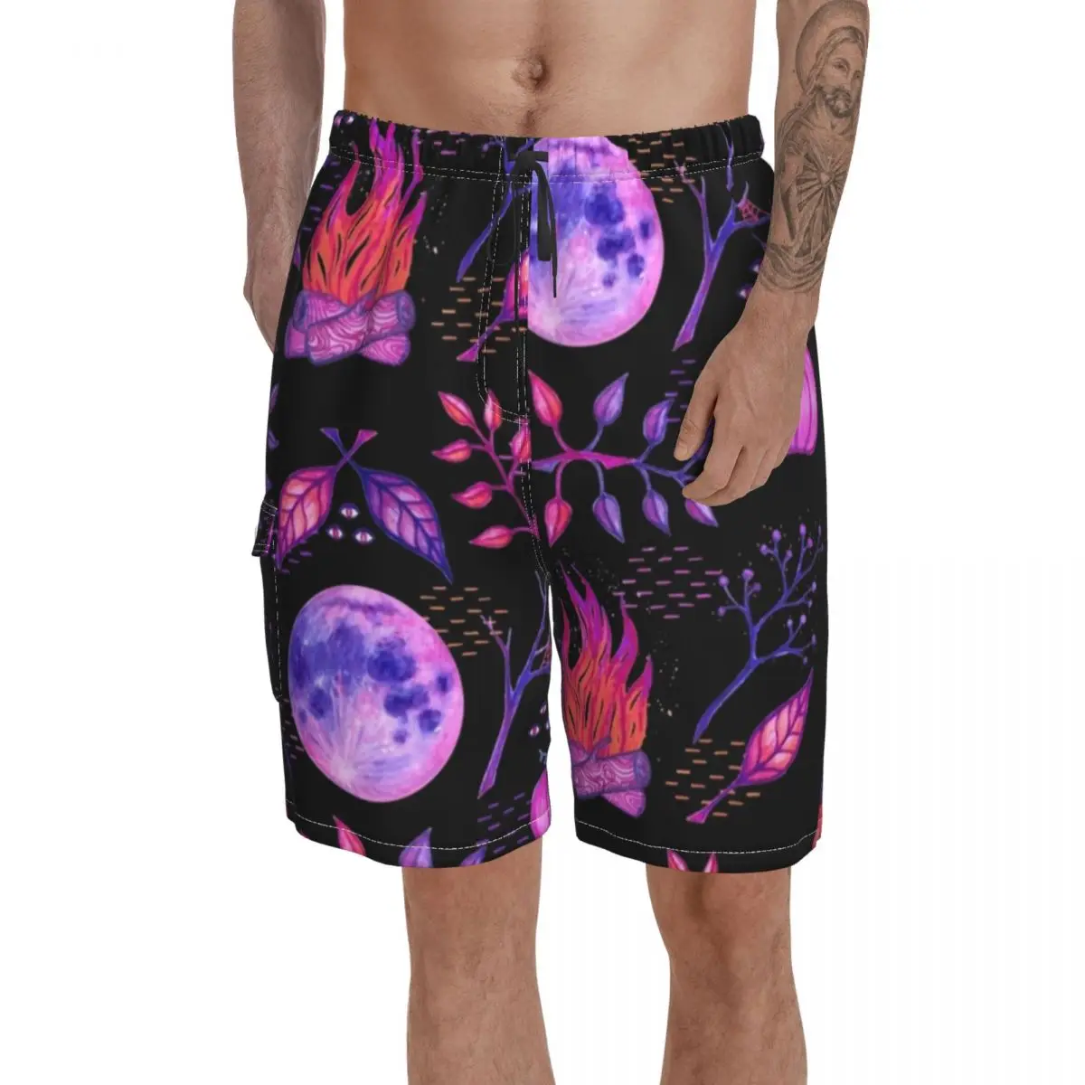 

Spooky Board Shorts Polyester Swimming Trunks Beach Funny Men Swim Trunks