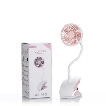 

Mini Mini Portable USB Charging Fan 360 Degree Rotation Handheld Clip Clamp Cooling Fan Cooler 2 Speed Adjustable for Students