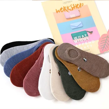 

2020 New Cartoon Women's Boat Socks Summer Breathable Silicone Non-slip Anti-dropping with Shallow Mouth Invisible Ladies Socks