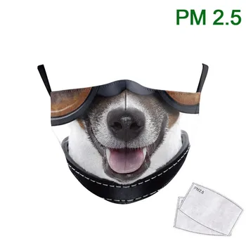 

Cute Dog Mouth Print Mask For Kids Face Mask Fabric Washable Mouth-Muffle Children PM 2.5 Protective Dust Masks Earloop