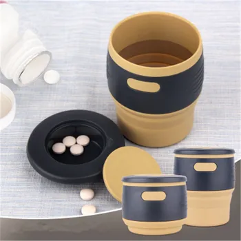 

350ML Foldable Coffee Cups Heat Insulation Silicone Travel Tea Cup Seal Leak Proof Cups Outdoor Portable Folding Cup