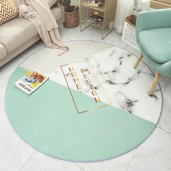 

Nordic Round Carpet for Living Room Simple Modern Bedroom Area Rugs Anti Slip Sofa Floor Mat Kids Room Home Decor 100cm/120cm