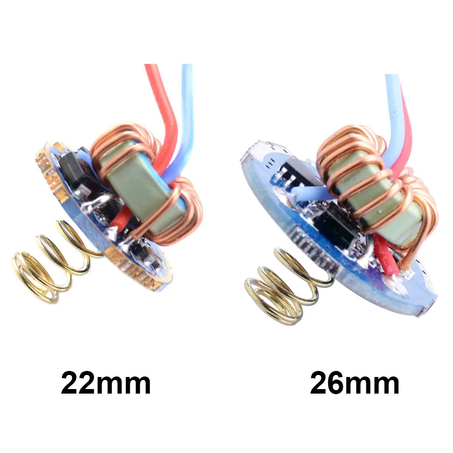 22mm 26mm 3V-12V Flashlight Universal Constant Current Driver Board Electric Circuit Drive Plate for 10W LED 18650 Torch