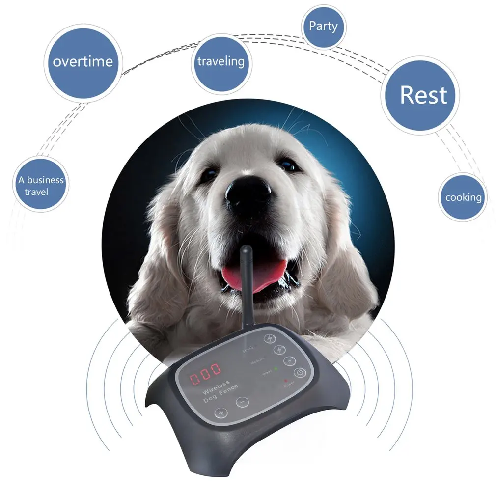 Беспроводной Забор для собак система сдерживания домашних животных ограждение для собаки с перезаряжаемым водонепроницаемым приемником для безопасной тренировки собак