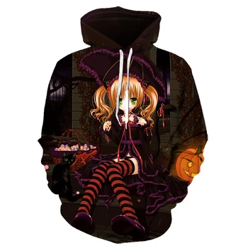 

Horror Gothic Halloween Retro Fashion Hoodie 3D Print Harajuku Sportswear Casual Hoodie Sweatshirt