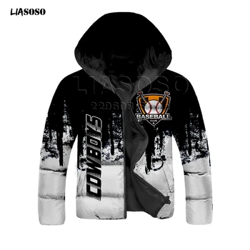 

Winter Jacket Men&women Baseball uniform Down Coat Loose Oversized Parka Cowboy letters Down Jacket Winter Hip Hop Neck Pullove