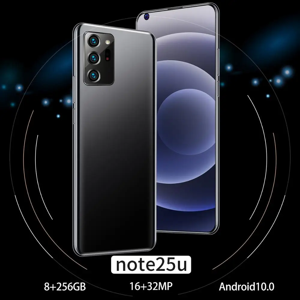 US $108.74 77 Global 4G 5G Note25U 256GROM 8GRAM 10 Core Smartphones Android Mobile Phones Face ID Unlocked Cheap Celulares 32mp 6800mAh