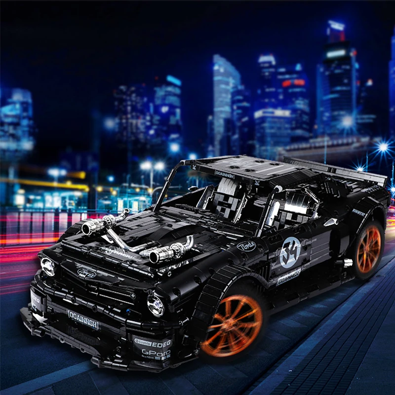 

3168pcs RC Forded Mustanged Hoonicorn RTR V2 Model Building Block MOC-22970 Technic Racing Car Led Bricks Toys Kids Gifts