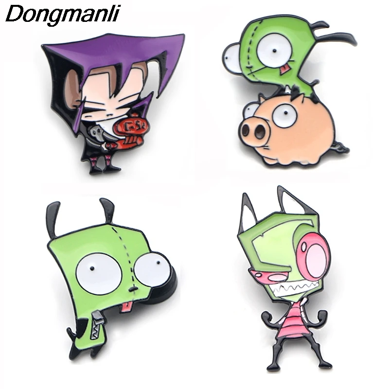 K850 Alien Funny Pins Brooches Metal Badge for Backpack Clothes Shirt Collar Enamel Pin Fans Gifts Women Men Dongmanli | Украшения и
