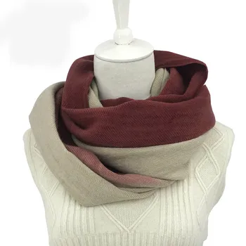 

Autumn Winter New Two-color Warmth Acrylic Fiber Imitation Cashmere Gradient Color Extension Scarf Versatile Soft Scarf A291