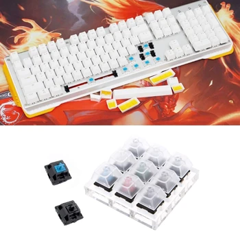 

Mechanical Keyboard Switches 9 Cherry MX Keyboard Tester Kit Keycaps Testing Tool M2EC