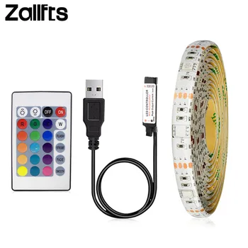 

5V RGB LED Strip USB 5 V Led Strip Light TV Backlight 3528 1 - 5 M Lighting Desktop 5V Led Strip Lights Lamp Tape Diode Ribbon