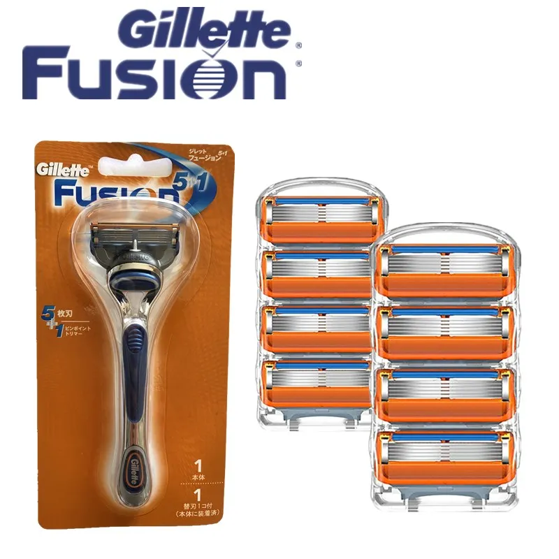 

Gillette Fusion 5 1pcs Holder with 9 Replacement Blades Shaving Fusion Shaving Cartridge Fusion Removable Razor Blades for Men