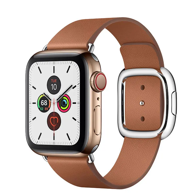 Ремешок для apple watch ремешок 44 мм 40 мм apple watch 5 4 3 2 1 iwatch ремешок 42 мм 38 мм Натуральная кожа Современная Пряжка браслет ремень