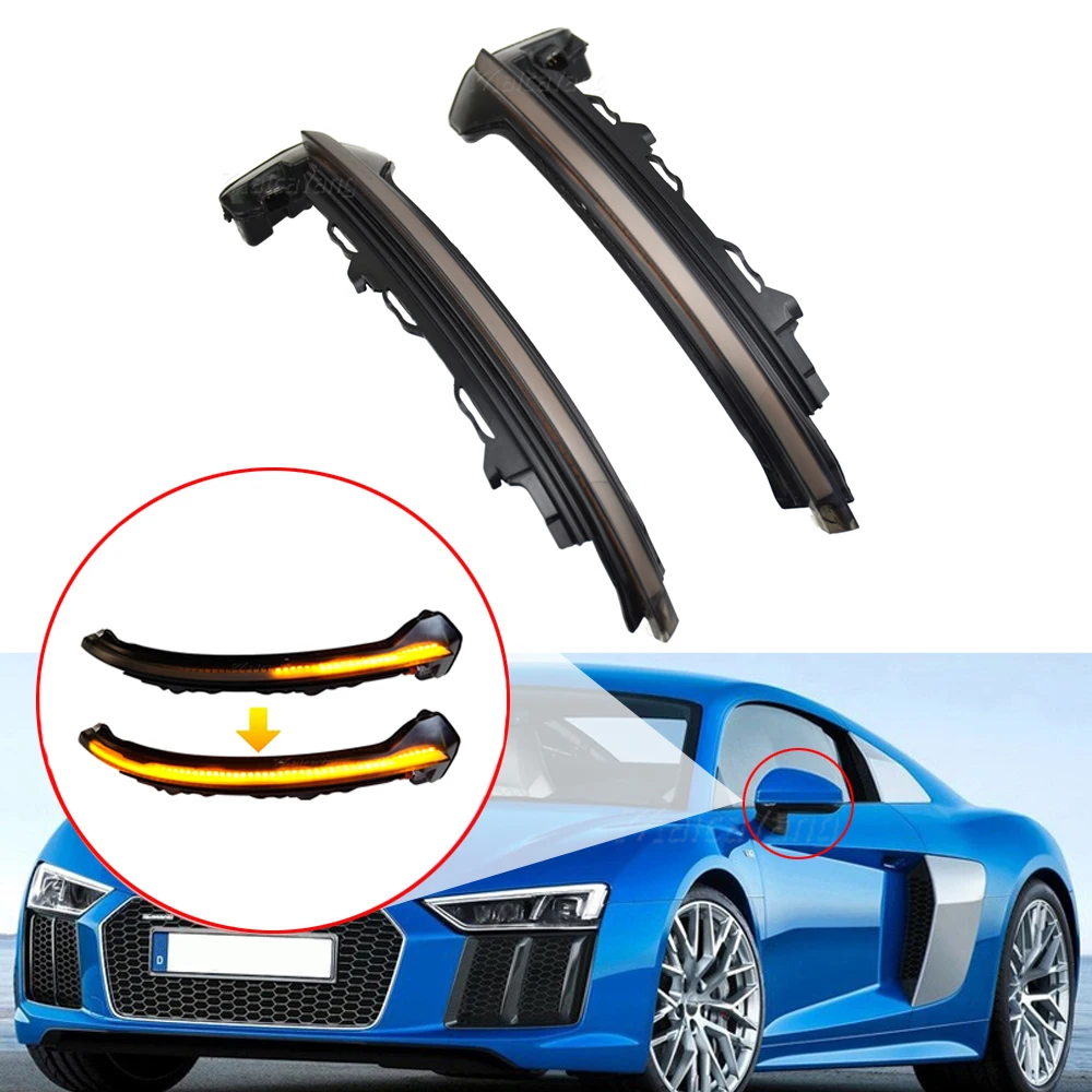 Светодиодный индикатор поворота на боковое зеркало заднего вида для Audi TT (8S) 2016 2020