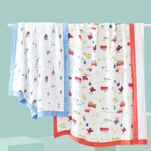 LZH infantile couette 2020 nouveau automne mignon dessin animé impression enfants couette pur coton confortable serviette de bain bébé garçons filles couverture