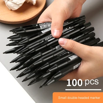 

Marker black 30/50/100 thick head waterproof not faded oily big strokes focus on markers brush pen art supplies