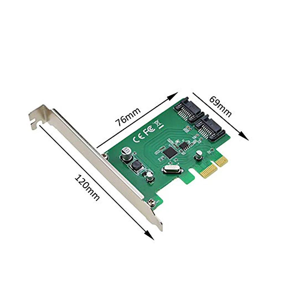 Профессиональный 6 Гбит/с высокоскоростной мини PCI-E к SATA3.0 плата для ПК CD горелка Расширение карты 2 порта ASM1061 адаптер конвертер