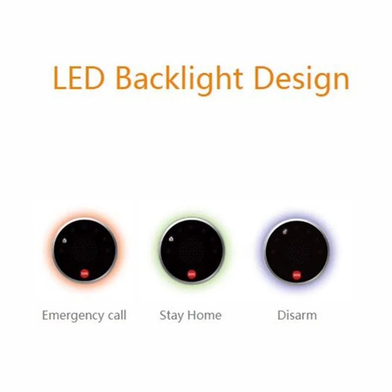 WiFi DIY Wireless Home Security Alarm System with LED Backlight SOS Smart Phone APP Amazon Alexa Google Home Voice Control