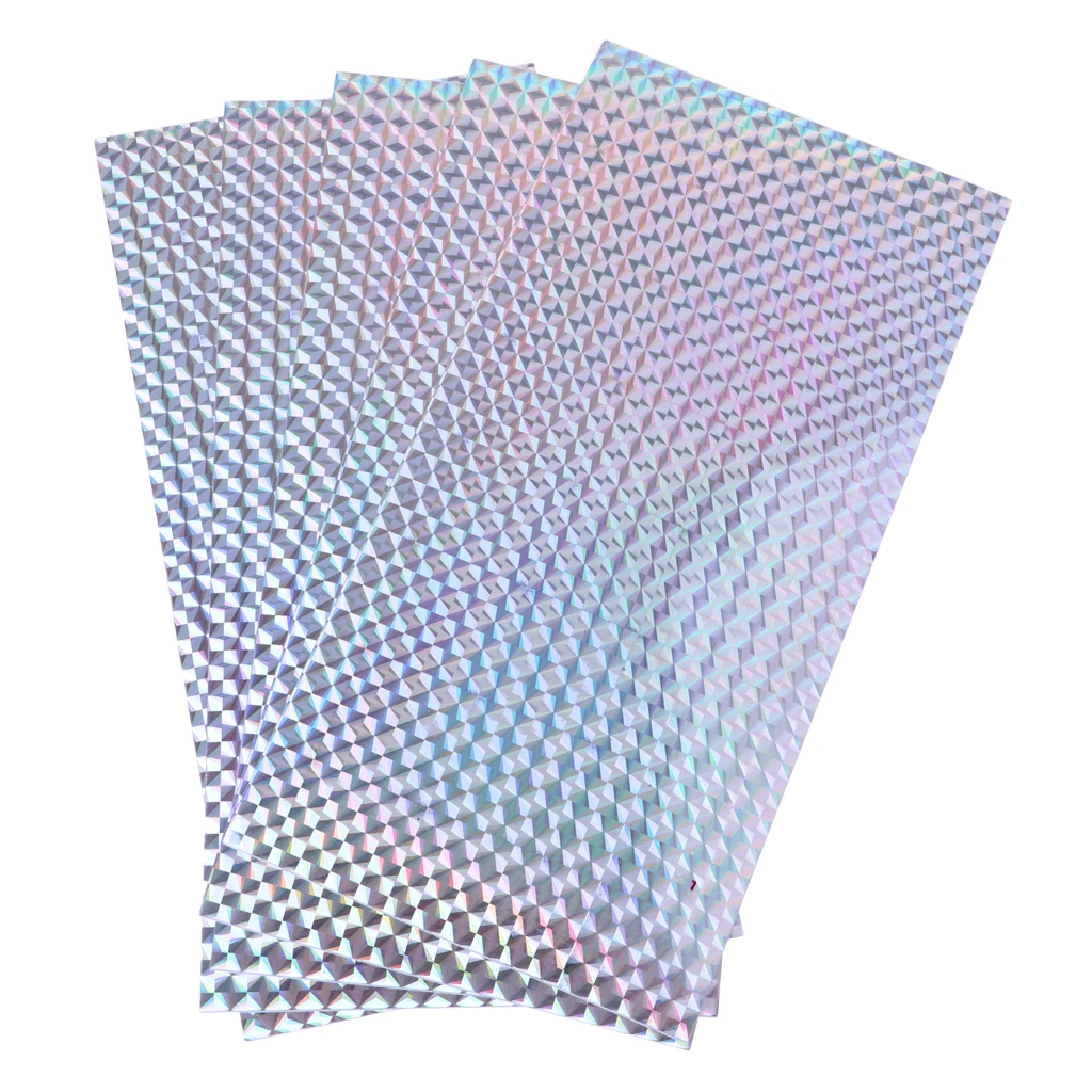 10 Pieces Fishing Lure Tape Craft Adhesive Tape High Quality Hologram Paper Fishing Lures Making Material