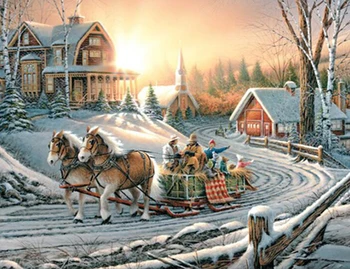 

ONEROOM Intimate DMC People cross stitch 14CT Counted Needlework Cross stitch Sets for Embroidery kits Cross-Stitch wall decor