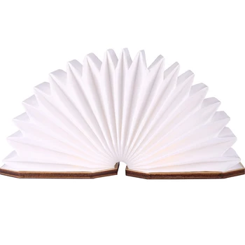 

LED Portable Night Light Foldable Creative Flip Book Light Charging Wooden Organ Light Adjustable Light Book Desk Kids Lamp Gift