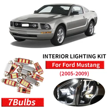 

7X White Canbus led Car interior lights Package Kit for 2005 2006 2007 2008 2009 Ford Mustang JAH led interior lights