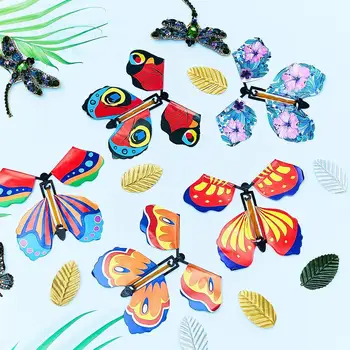 

Children Magic Butterfly Card Toy Hand Transformation Fly Butterfly Magic Props Funny Surprise Prank Trick Toys