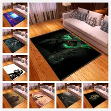 Современные 3D коврики с принтом черепа для гостиной, спальни, коврик с геометрическим рисунком черепа для Хэллоуина, коврик для дома