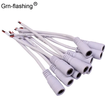 

5.5 x 2.1mm DC female Power Jack Connector Adapter Wire Cable 15cm For 5050 3528 led strip CCTV IP camera