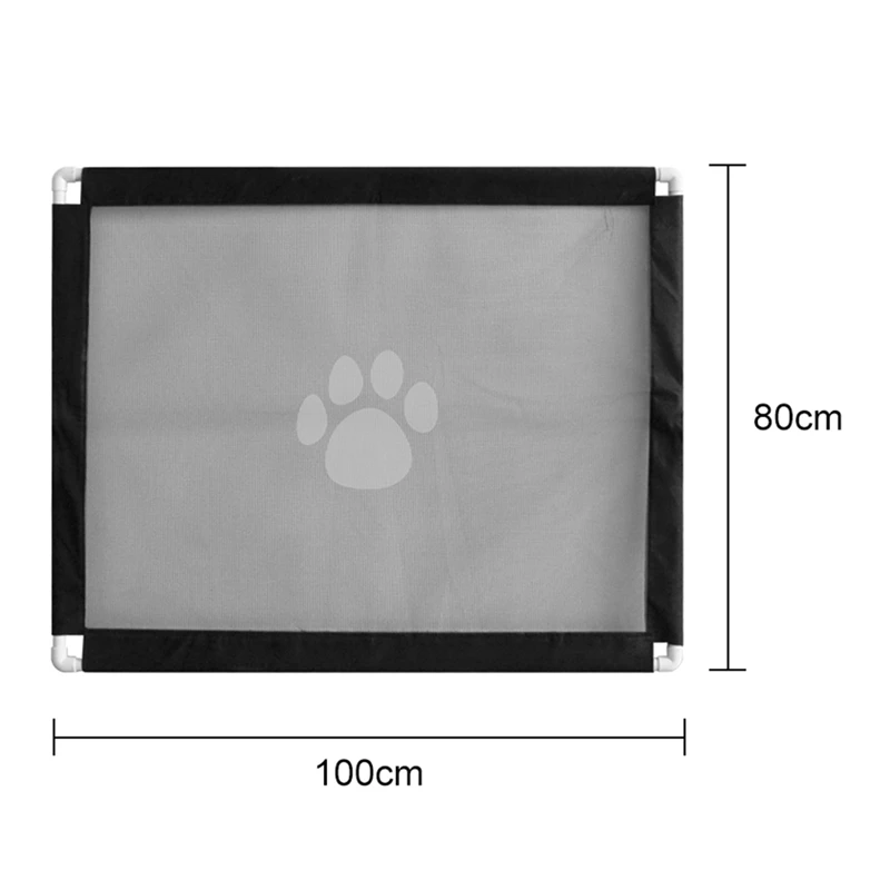 

Self-build Mesh Door Pet Kids Separate Gate Screen Indoor Net Gate with Dog Claw Pattern Folding Safety Enclosure Fence Guard