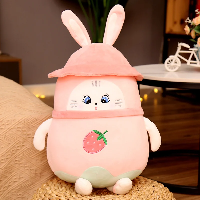 New Lovely Cats Doll Fruit Strawberry & Lemon Plush Cat Toys Stuffed