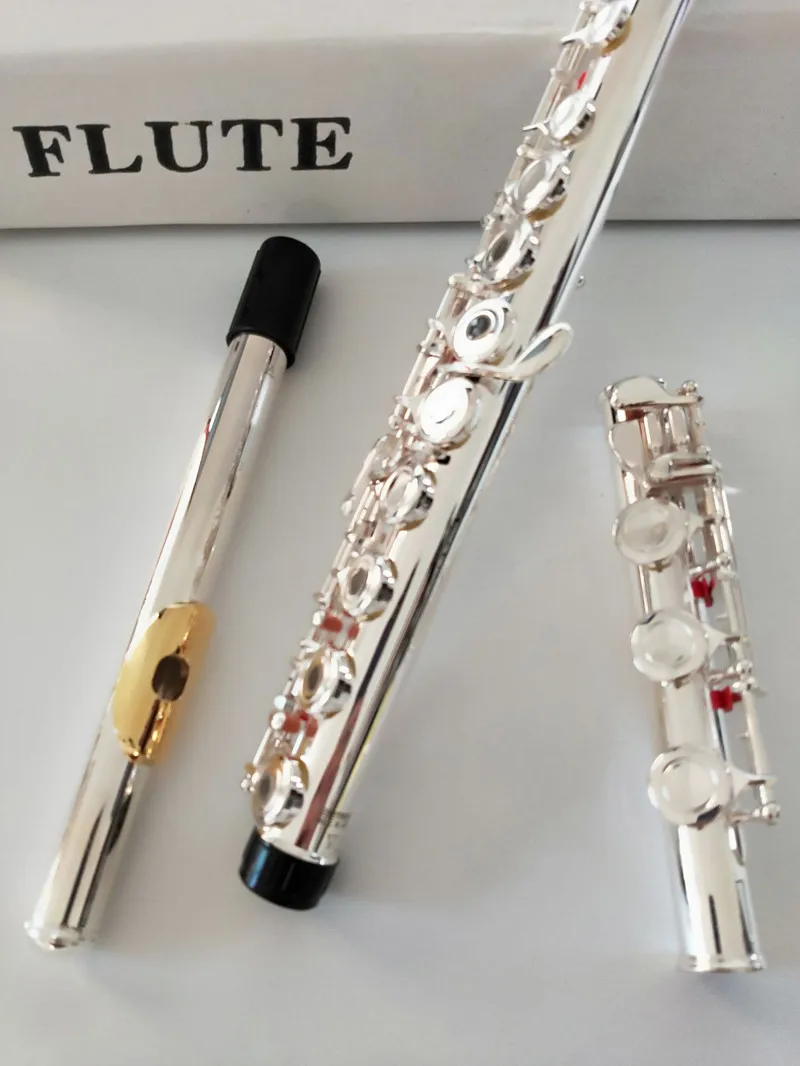 

New C Tune flute High quality Japan silver 471H plated flute 17 open Gold mouthpiece playing music with BKey professional level