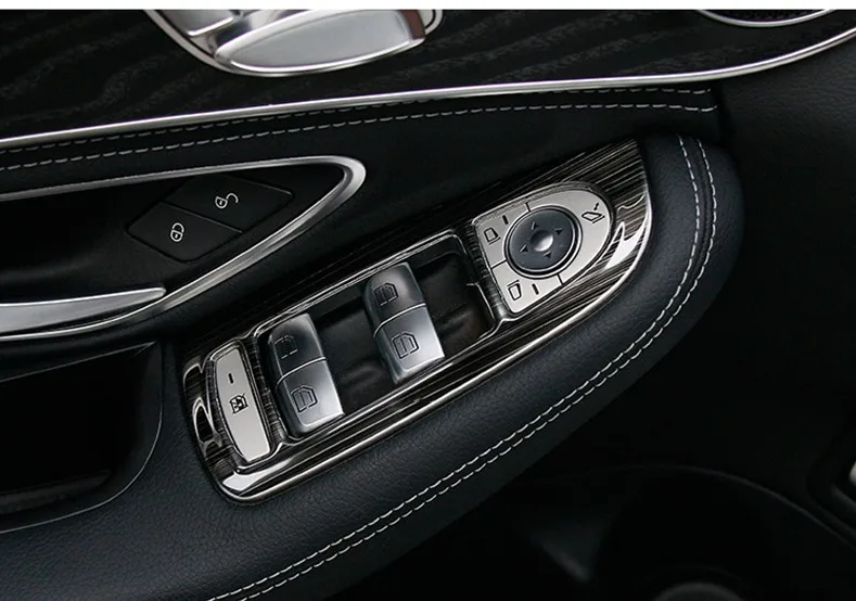 4x дверь окна лифт переключатель Крышка отделка для Mercedes-Benz класса GLC X205-& C класса W205 15-17