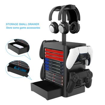 

Multi-Functional Large Capacity Storage Rack Holder for Switch Discs Gamepads Headphone Support Video Game Accessories
