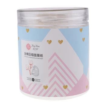 

50Pcs White Color DIY Compress Mask Natural Spa Skin Care Treatment Silk Fiber Nonwoven Pre-cut Facial Paper Sheet