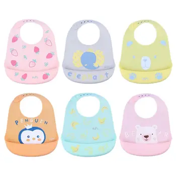 

Baby Silicone Bibs Infant Feeding Food Catcher Pocket Waterproof Saliva Towel