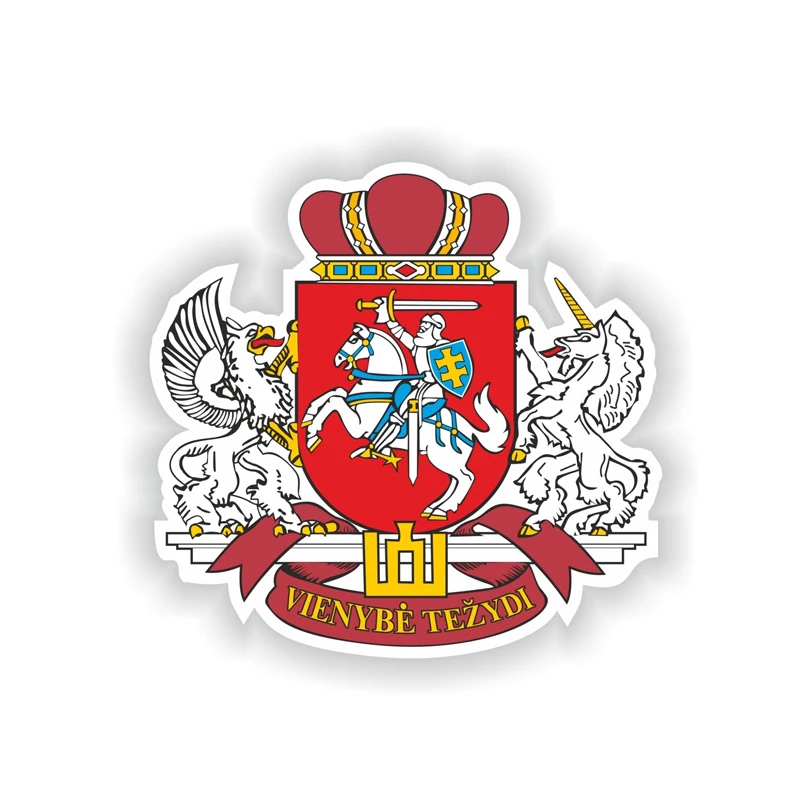 

12CM*12CM Personality Car Sticker Lithuania Coat of Arms Helmet Motorcycle Car Decal Accessories KK Vinyl