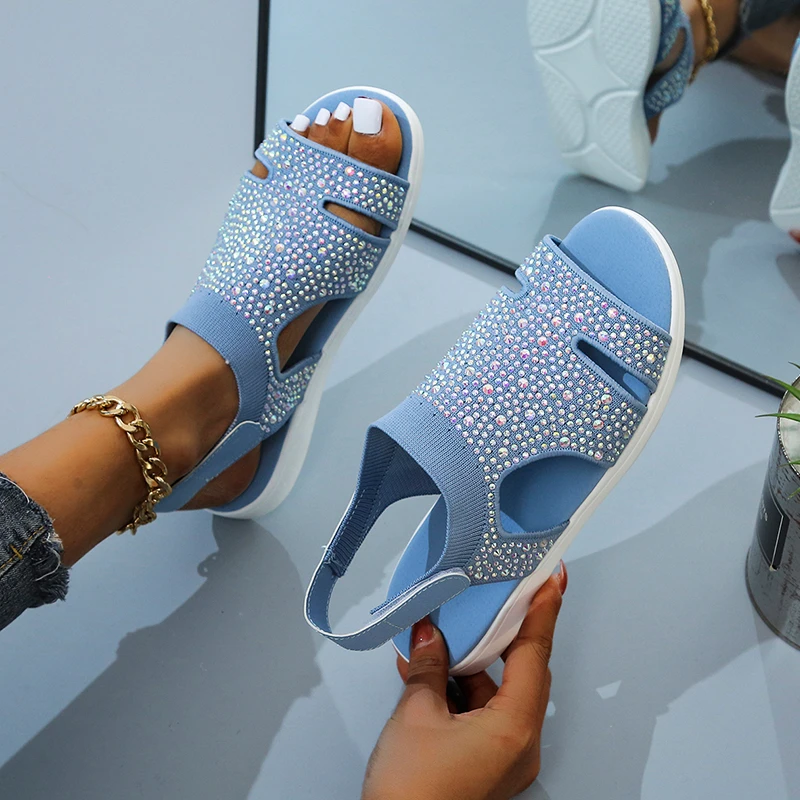 Sandales Décontractées Femme 2025 - Semelle Confortable, Talon 3 Cm, Couleur Argent - Respirantes Pour L'extérieur Et Le Quotidien
